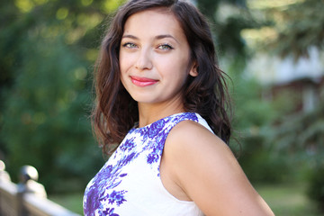 Portrait of a young woman with non-standard appearance