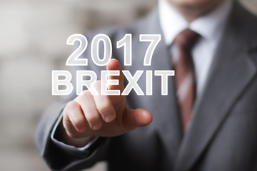 Business button Brexit sign web 2017