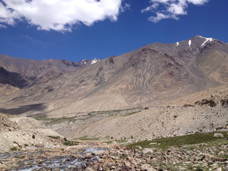 Fototapeta na wymiar Khardungla Pass. The highest road in the World. Leh, Ladakh, India