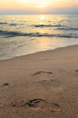 footprints in the sand