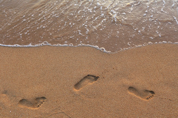 footprints in the sand