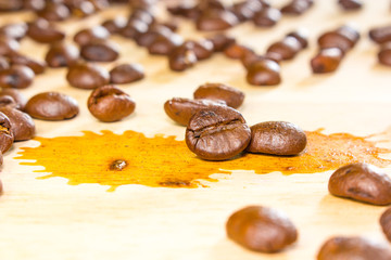 Coffee bean roasted.