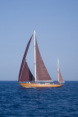 Fototapeta premium Sailboat in old style