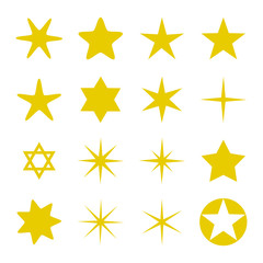 Star icon set vector