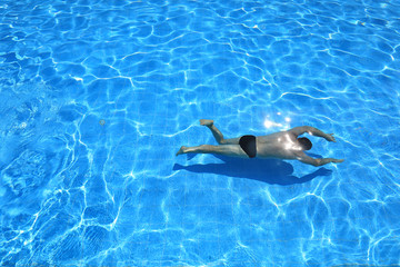swimming in the pool