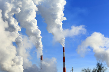 White smoke from the chimney