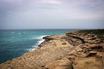Fototapeta na wymiar Mediterranean coast of Malta