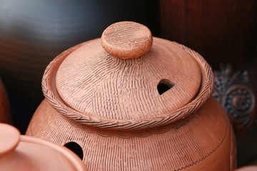tableware made of clay