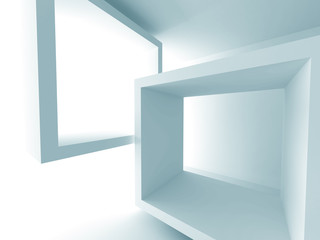 Obraz premium Abstract Interior Design White Modern Background