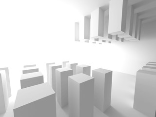 Fototapeta premium Geometric Architecture Background. Interior Wallpaper