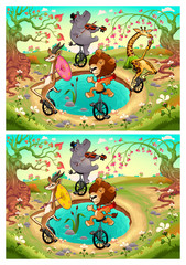 Fototapeta premium Spot the differences