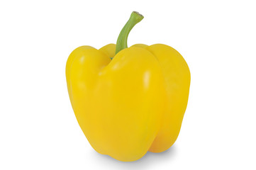 Yellow pepper isolated on white background