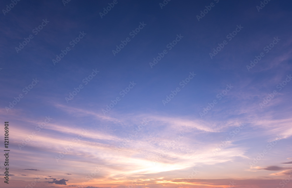 Wall mural sunset sky background