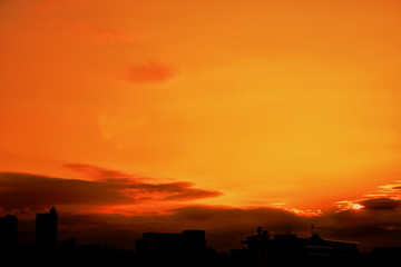 雨上がりの夕景