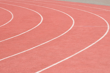 Running tracks in stadium