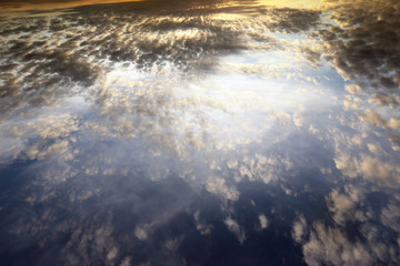 cirrus clouds at sunset