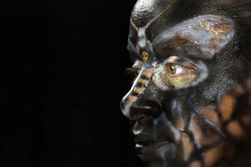 Obraz premium body art - butterfly Totenkopf