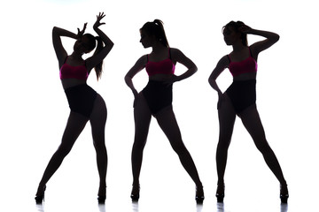 silhouette slender girl
