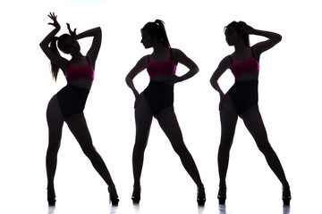 silhouette slender girl
