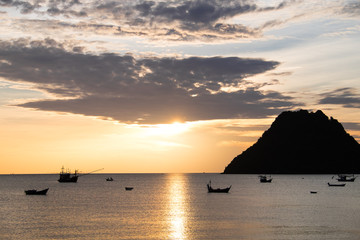 Beautiful sunrise over the sea