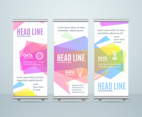 Banner Template with Abstract Geometric Bubble Speech. Vector