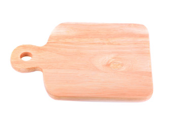 wooden plate isolated on white background