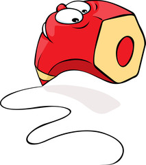 funny pencil writes the line - top view