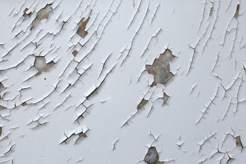 texture of cracked white paint