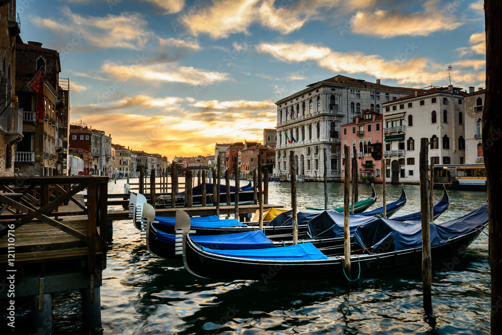 Poster Gondolas in Venice