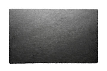 Black slate roof tile isolated.