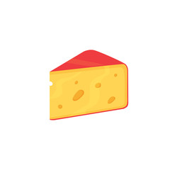 Set of cheese wheels isolated on a white background. Vector
