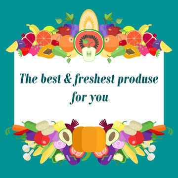 The best and fresh products for you , fruits and vegetables , ve