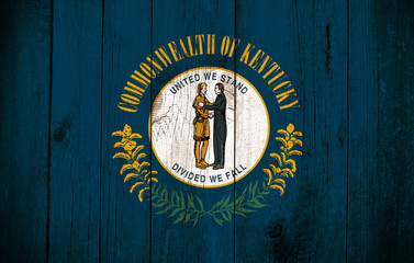 Wooden Flag of Kentucky - obrazy, fototapety, plakaty