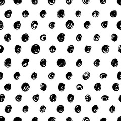 Hand drawn seamless pattern. Lovely background for design. Vector illustration.
