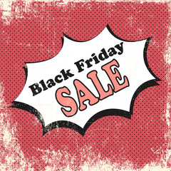 pin-up poster. black Friday. Vintage sale