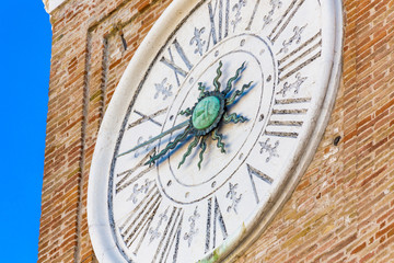 Fototapeta na wymiar astronomical clock in Italy