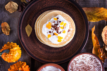 Pancake with pumpkin