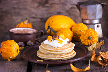 Pancake with pumpkin