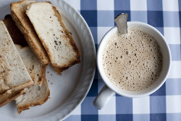 Toast and coffee