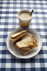 Toast and coffee