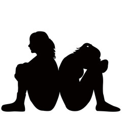 Sad young women