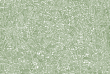 Abstract background with hieroglyphs. The chaotic arrangement of lines. Plain monochromatic
pattern. - obrazy, fototapety, plakaty