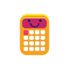 Calculator Primitive Icon With Smiley Face