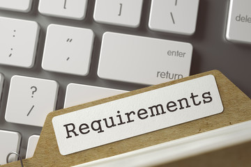 Folder Register Requirements. 3D. - obrazy, fototapety, plakaty