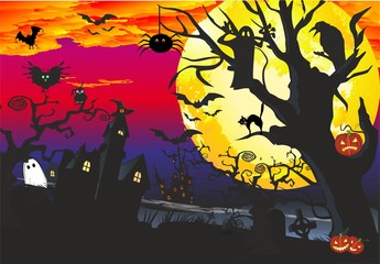 kompozycja na Halloween © klatki