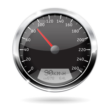 Speedometer. 90 km per hour