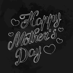 Happy Mothers Day, hand lettering calligraphy . Vector background