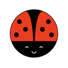 A ladybug illustration. Isolated on white. Vector.