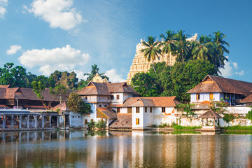 Fototapeta na wymiar Padmanabhapuram Palace in front of Sri Padmanabhaswamy temple in Trivandrum Kerala India