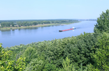 barge on the river